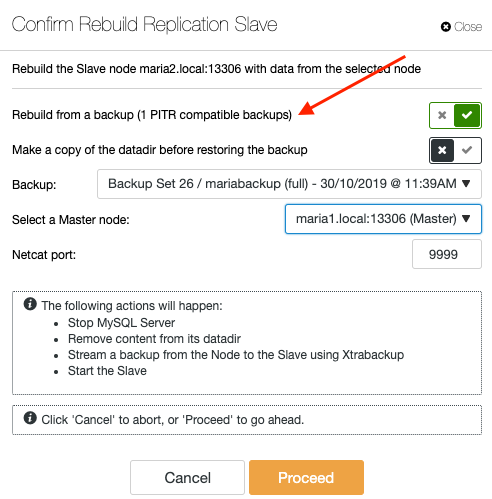 Rebuild Database Replication Slave